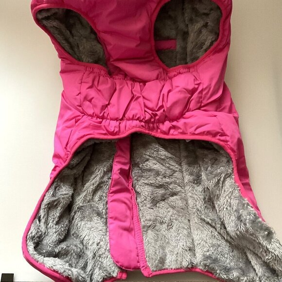 PINK WARM DOG COAT REFLECTIVE WINDPROOF,  WINTER DOG JACKET XL - Picture 7 of 11